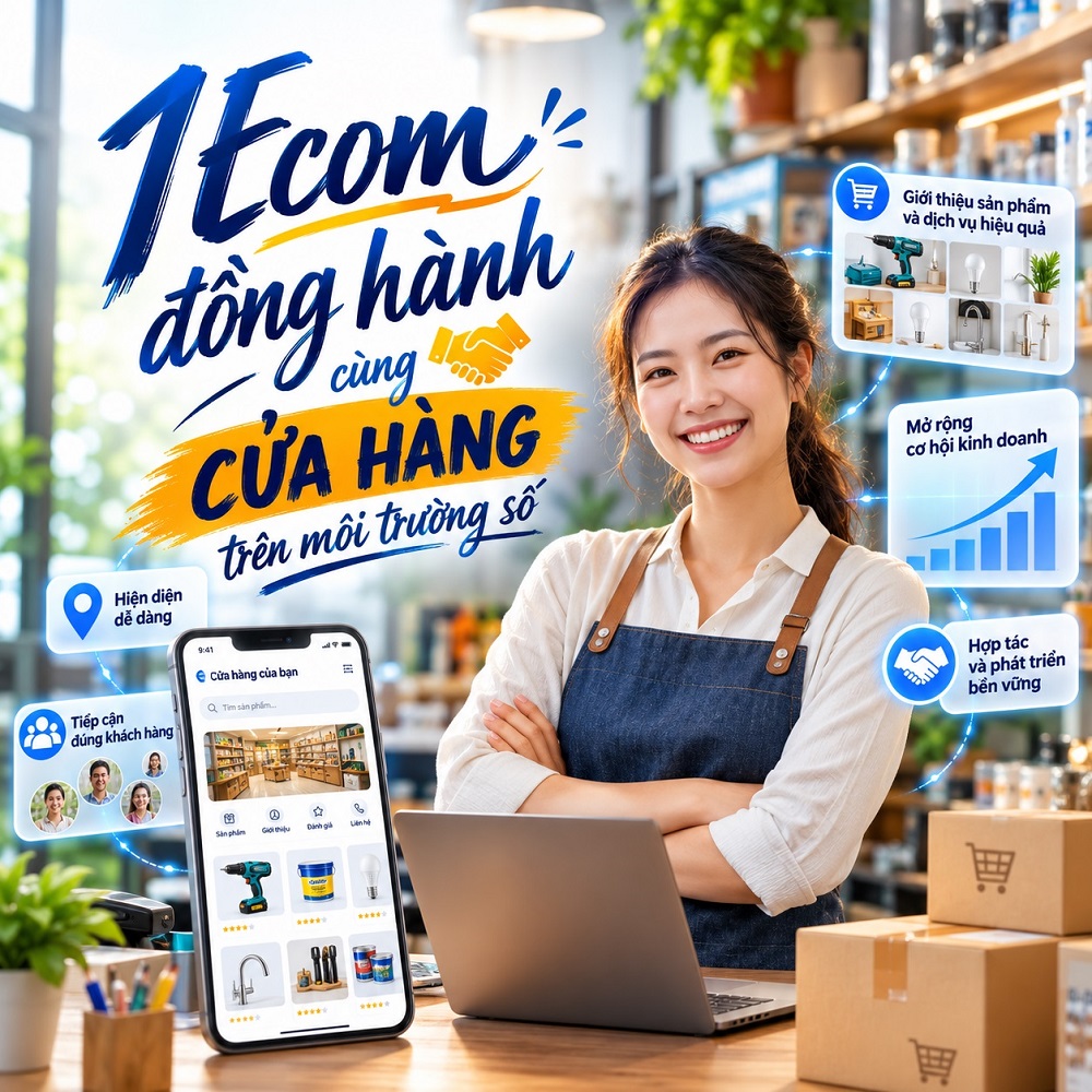 1Ecom đồng hành cùng cửa hàng trên môi trường số