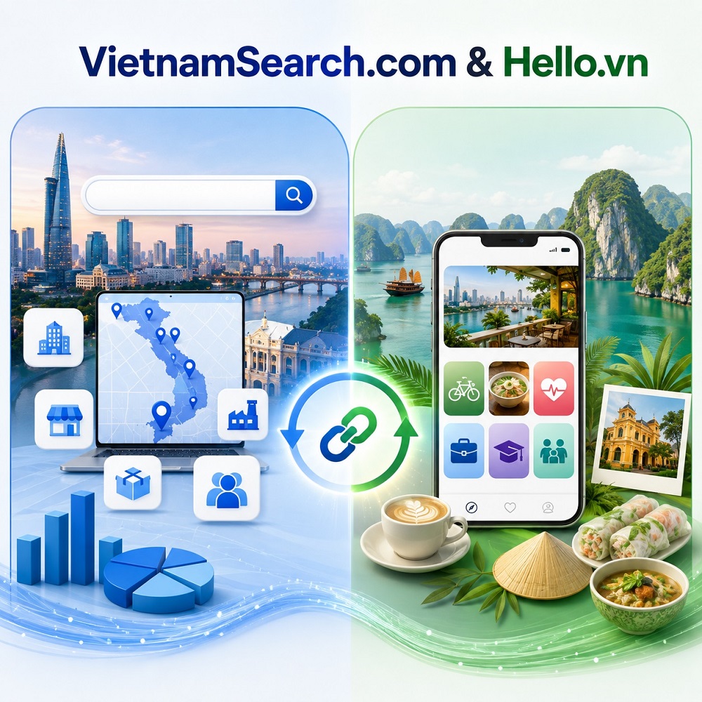VietnamSearch.com và Hello.vn – Hai nền tảng dành cho người quốc tế khám phá và kết nối với Việt Nam